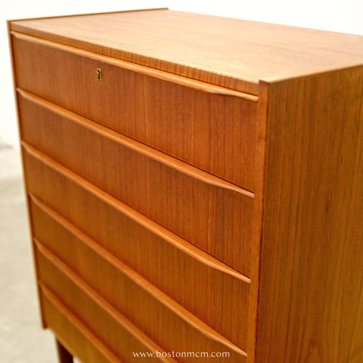 Danish Teak Six Drawer Dresser - #A1684