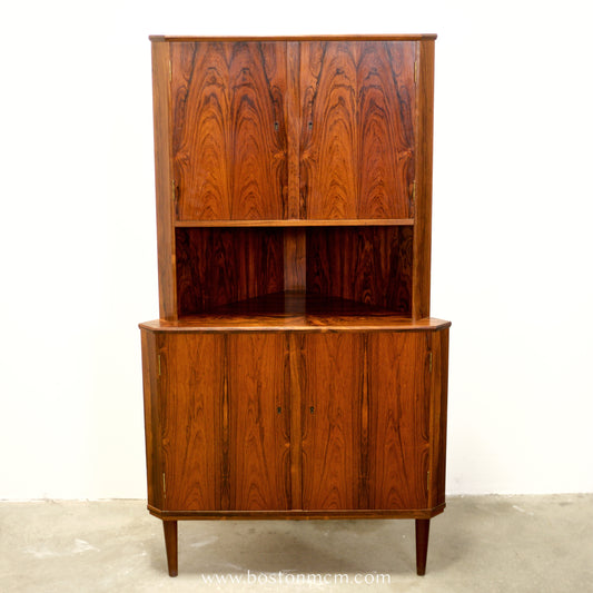 Danish Rosewood Corner Cabinet - #A2146