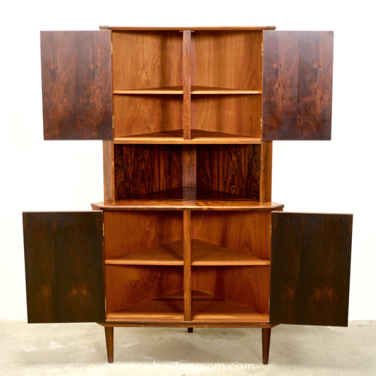 Danish Rosewood Corner Cabinet - #A2146