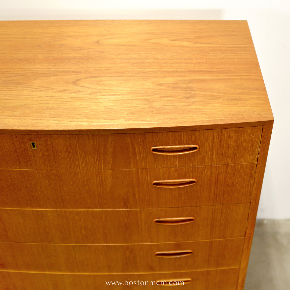Danish Teak Bow Front Dresser - #A2103