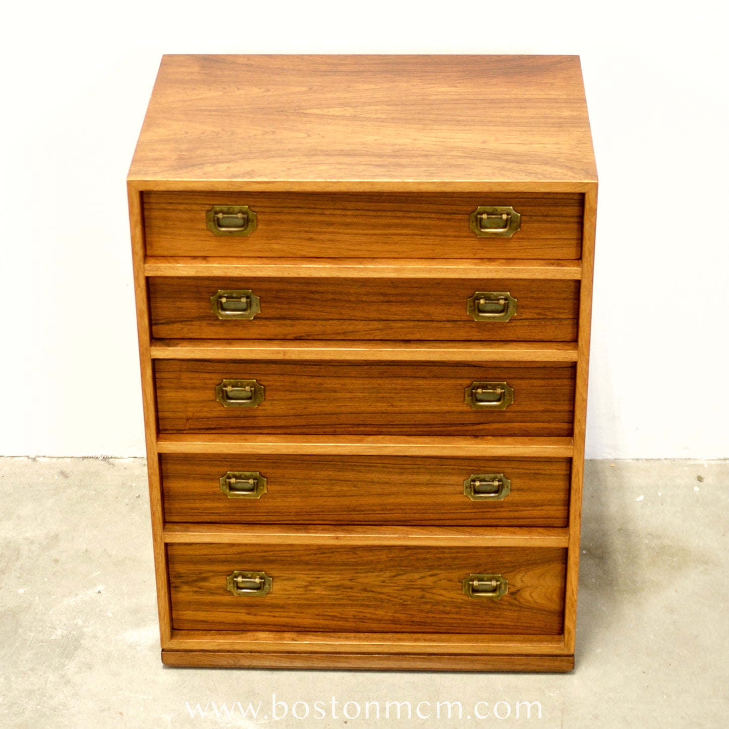 Silkeborg Møbelfabrik Rosewood “Alabama” Model 103 Campaign Style Nightstand / Chest Designed by Henning Korch - #A2190