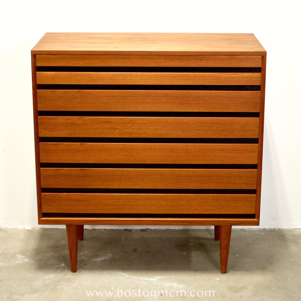 Danish Teak 7 Drawer Dresser - #A1527 - Attributed to Kai Kristiansen for Schou Andersen
