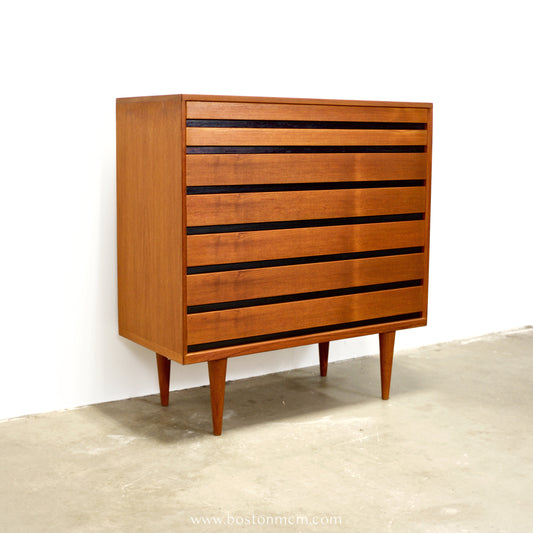 Danish Teak 7 Drawer Dresser - #A1527 - Attributed to Kai Kristiansen for Schou Andersen