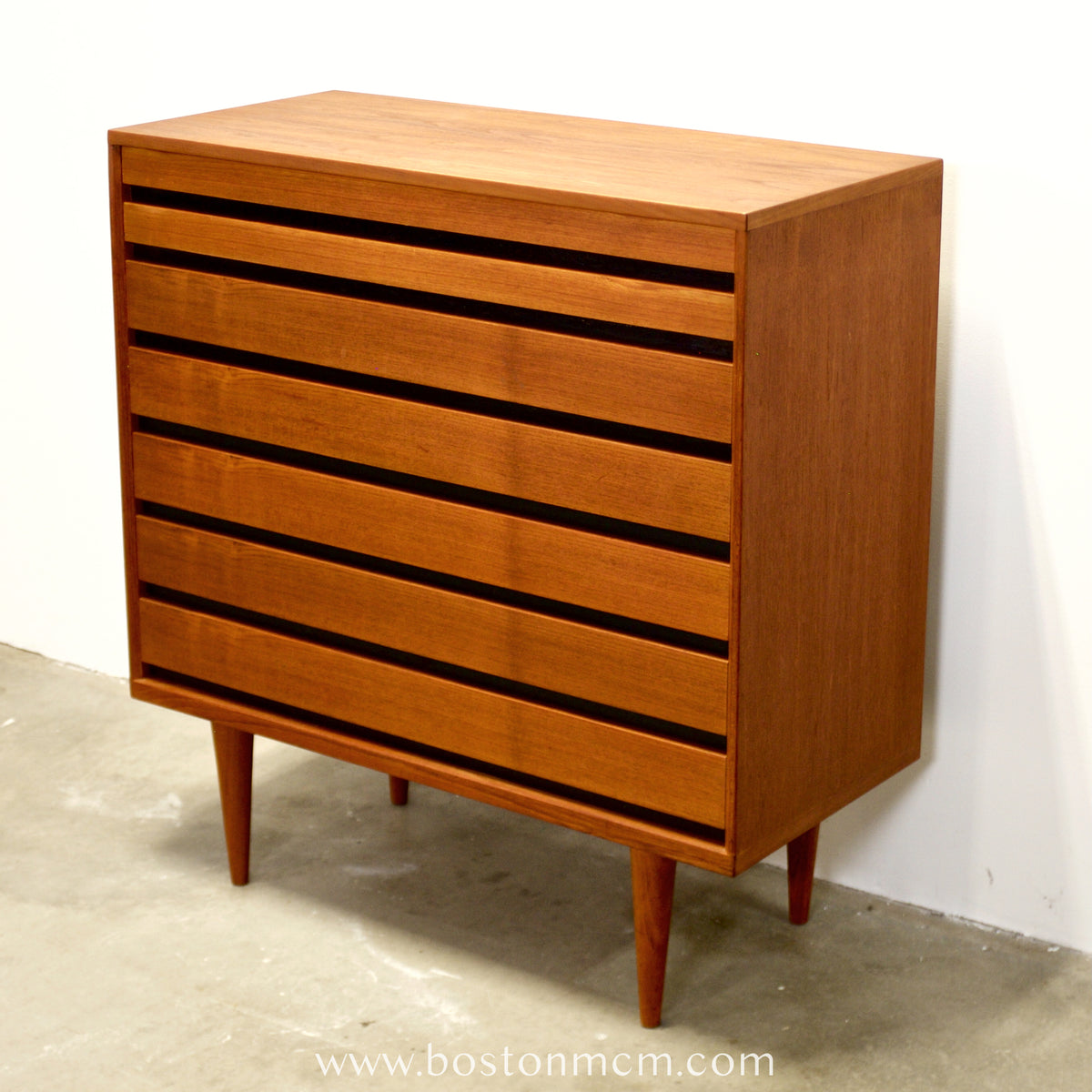 Danish Teak 7 Drawer Dresser - #A1527 - Attributed to Kai Kristiansen for Schou Andersen
