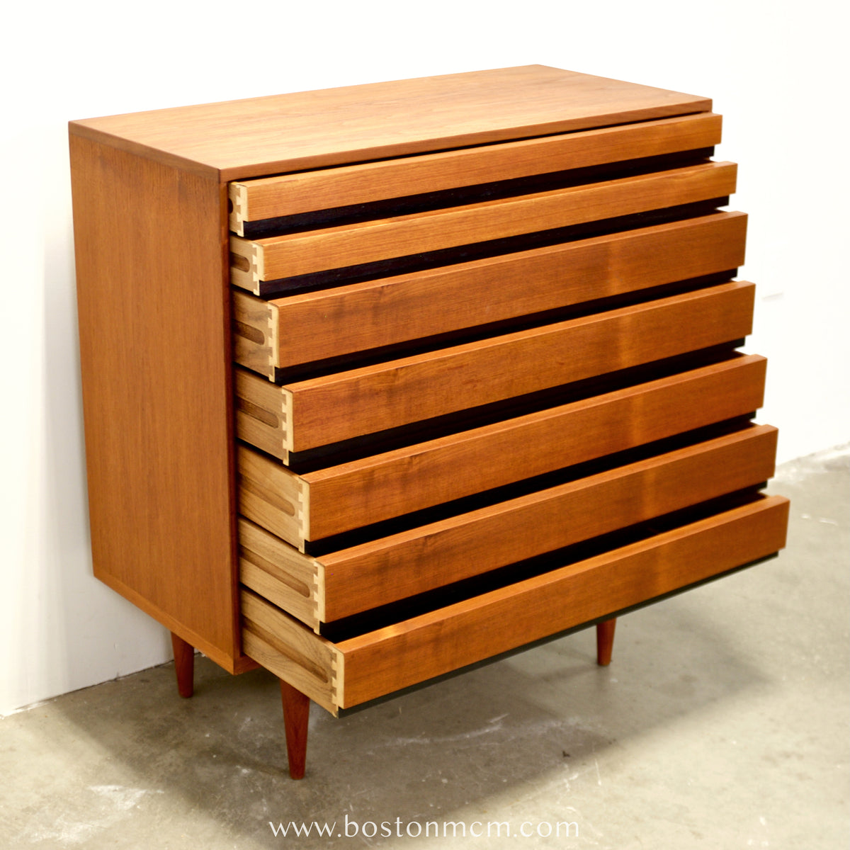 Danish Teak 7 Drawer Dresser - #A1527 - Attributed to Kai Kristiansen for Schou Andersen