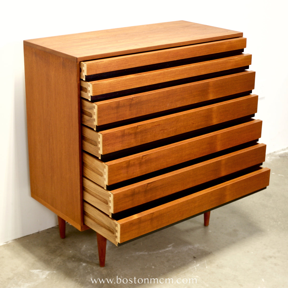 Danish Teak 7 Drawer Dresser - #A1527 - Attributed to Kai Kristiansen for Schou Andersen