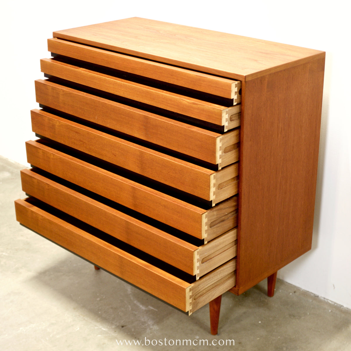 Danish Teak 7 Drawer Dresser - #A1527 - Attributed to Kai Kristiansen for Schou Andersen