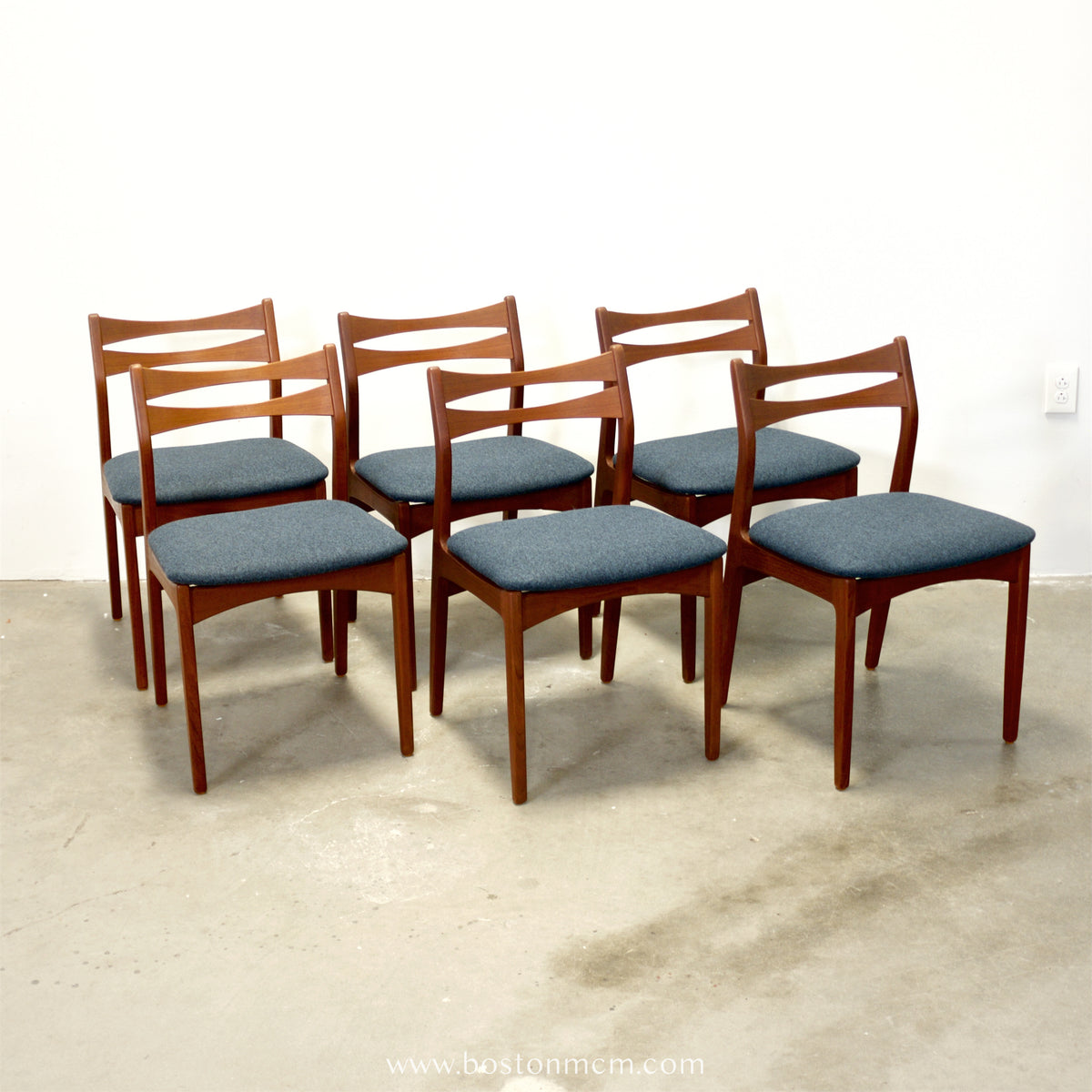Danish Teak Set of 6 Dining Chairs - #A1930
