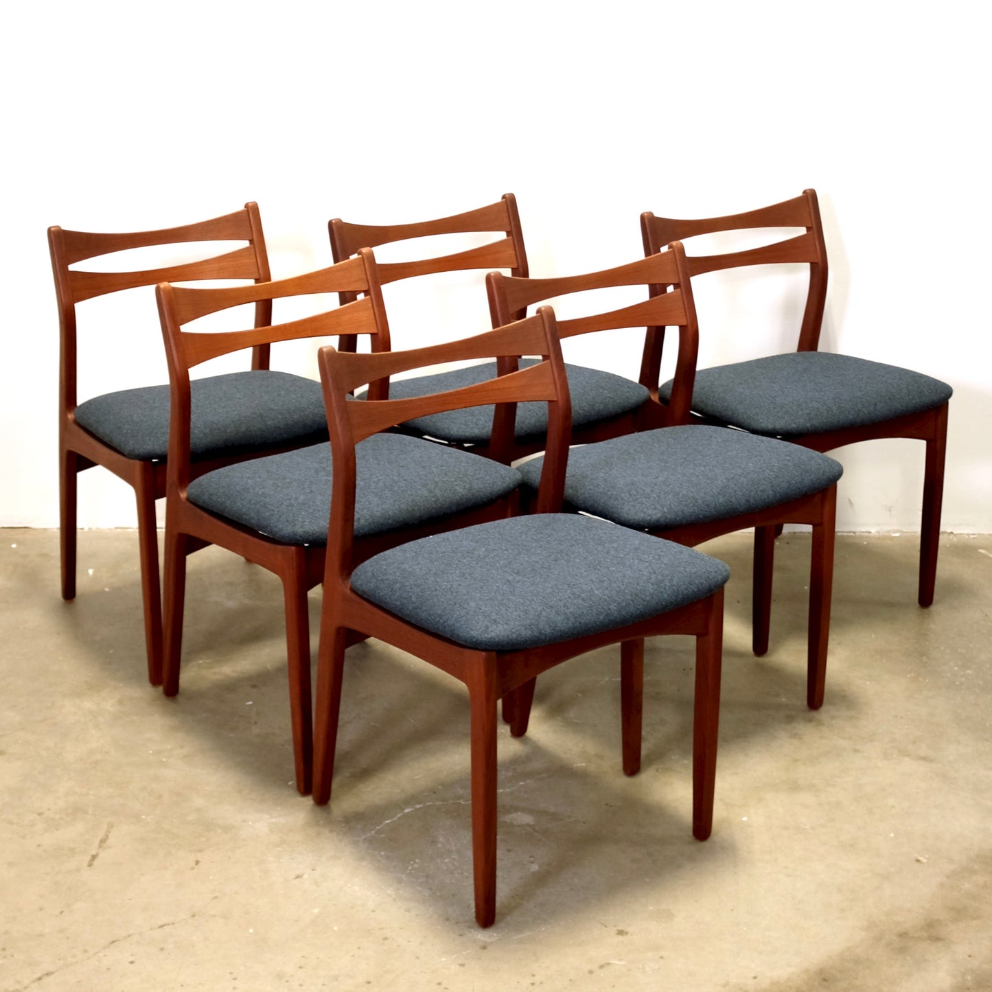 Danish Teak Set of 6 Dining Chairs - #A1930