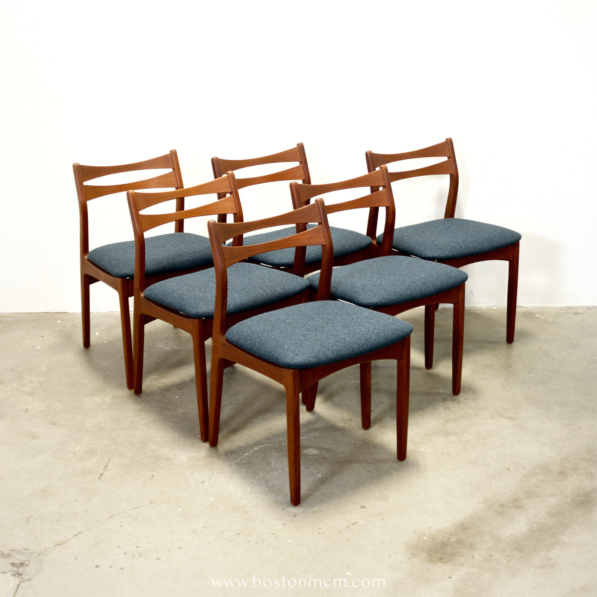 Danish Teak Set of 6 Dining Chairs - #A1930