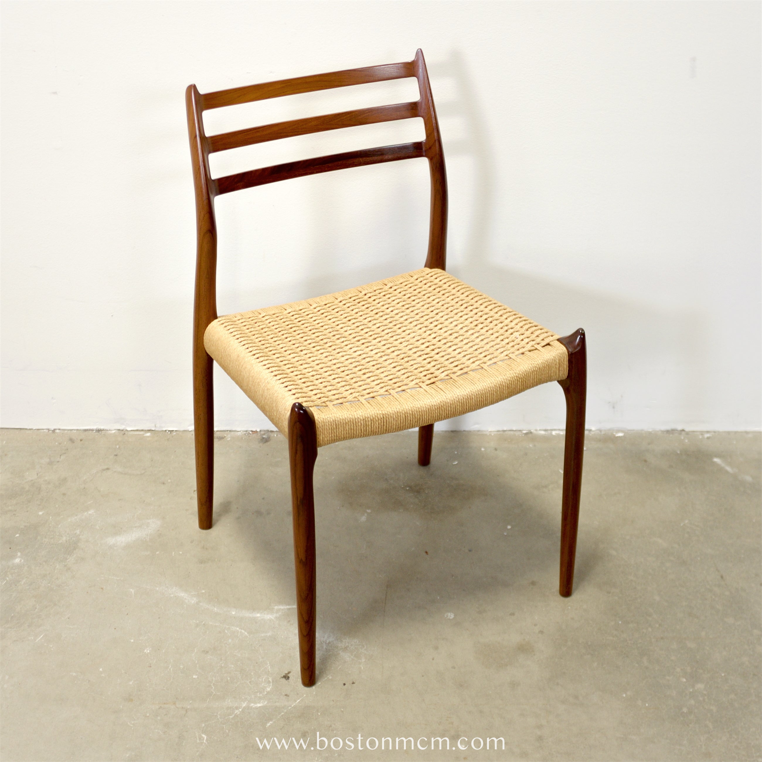 J.L. Møllers Møbelfabrik Set of 6 Rosewood Model No. 78 Chairs