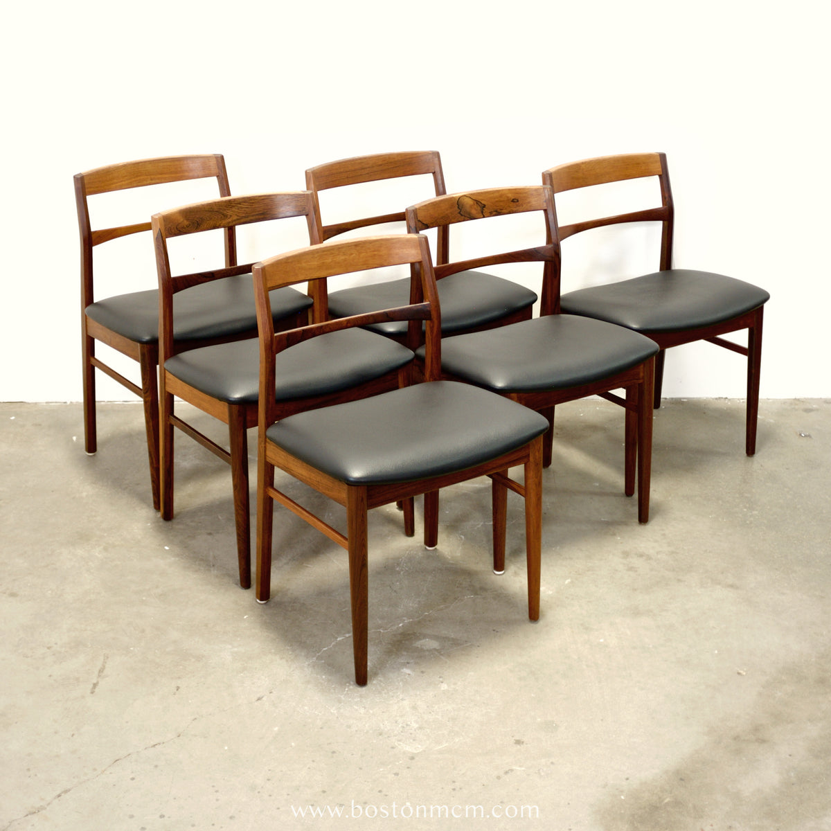 Vejle Stole og Møbelfabrik Set of 6 Rosewood Dining Chairs Designed by Henning Kjærnulf - #A1843
