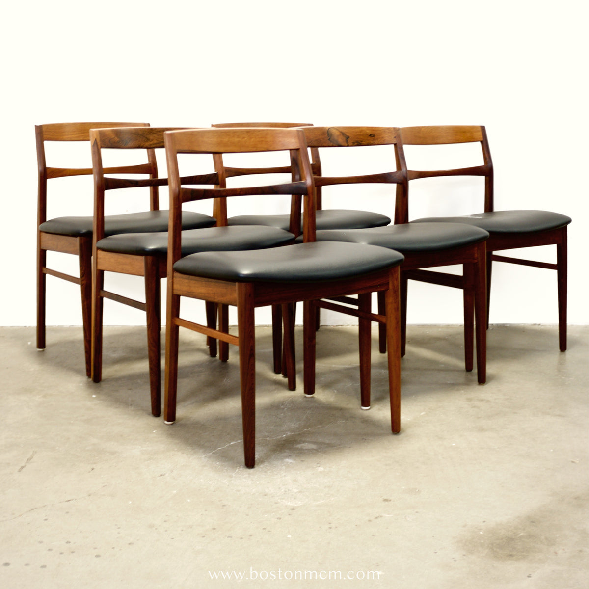 Vejle Stole og Møbelfabrik Set of 6 Rosewood Dining Chairs Designed by Henning Kjærnulf - #A1843