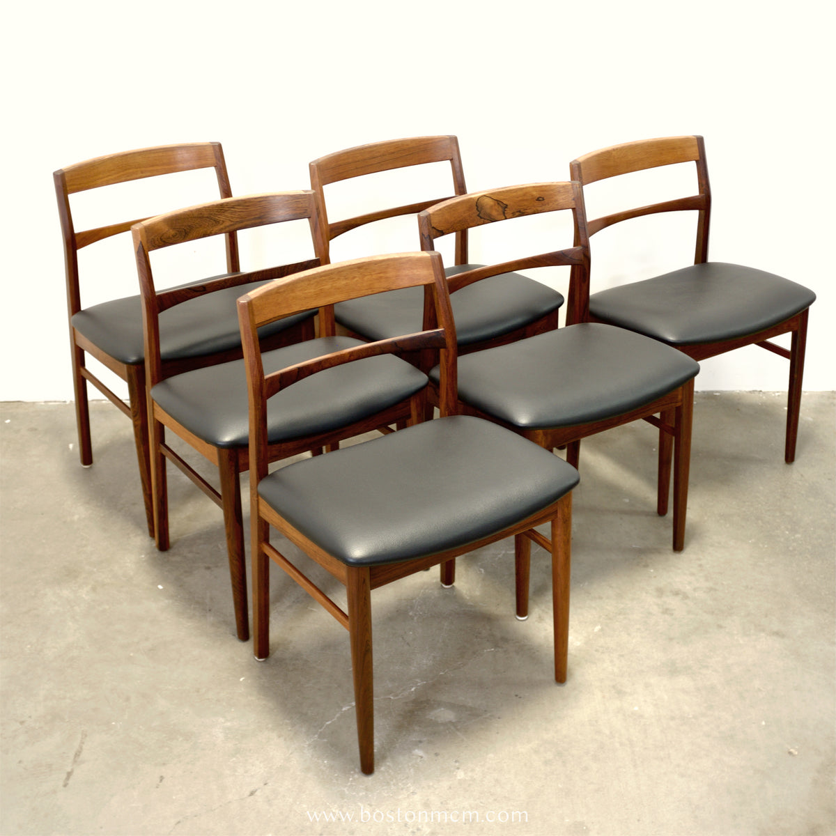 Vejle Stole og Møbelfabrik Set of 6 Rosewood Dining Chairs Designed by Henning Kjærnulf - #A1843