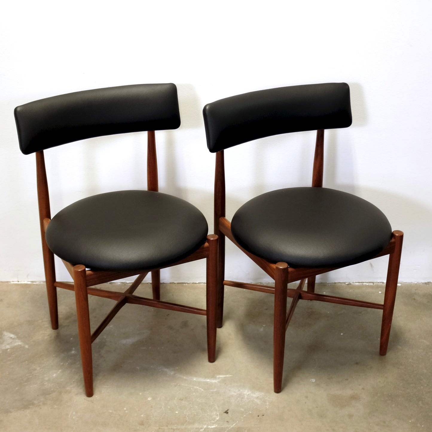 G-Plan Furniture “Fresco” Pair of Teak Dining Rounded Chairs - #A73-2