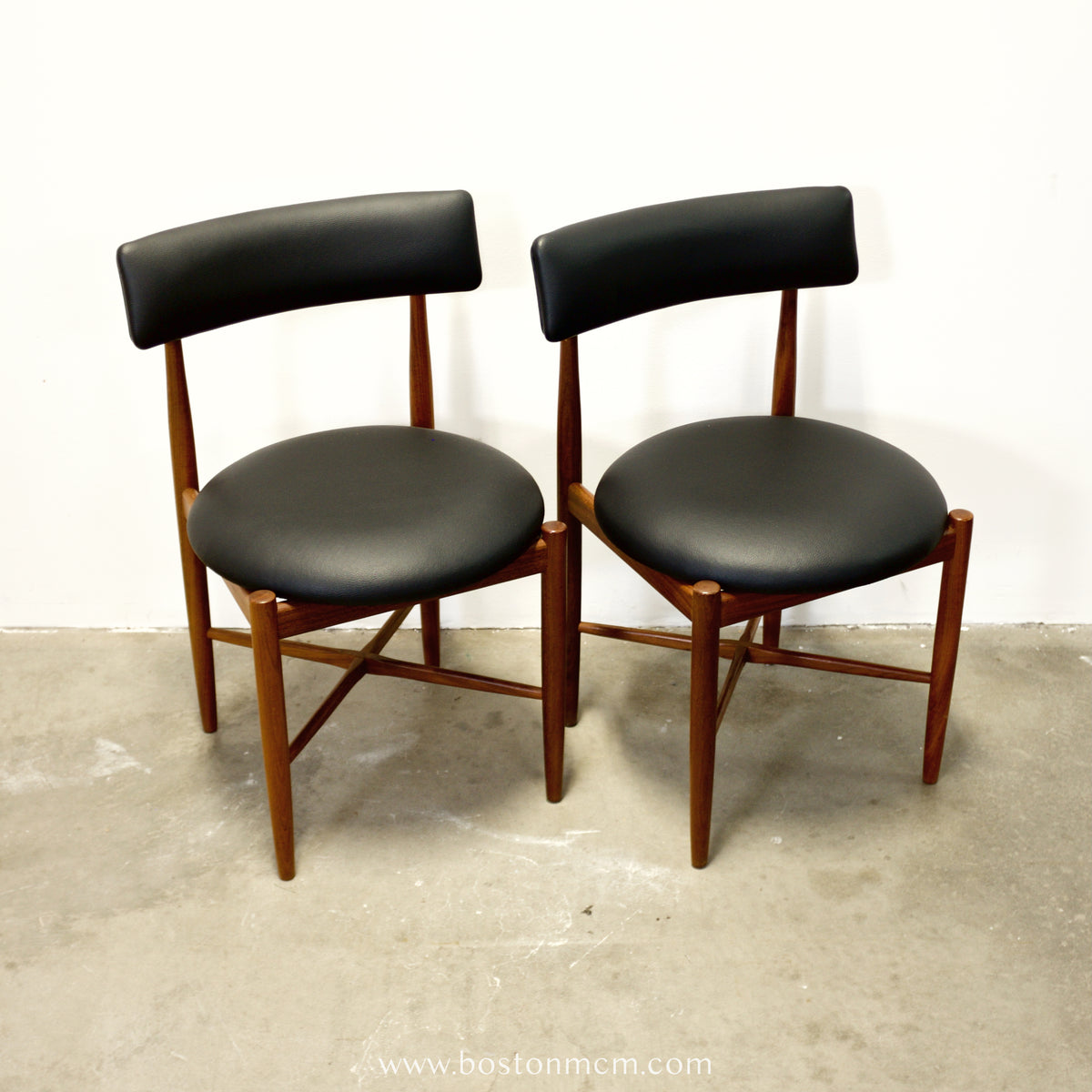 G-Plan Furniture “Fresco” Pair of Teak Dining Rounded Chairs - #A73-2