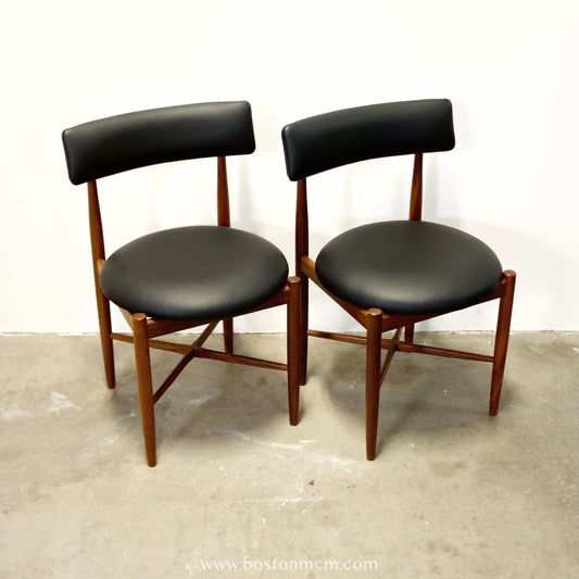 G-Plan Furniture “Fresco” Pair of Teak Dining Rounded Chairs - #A73-2