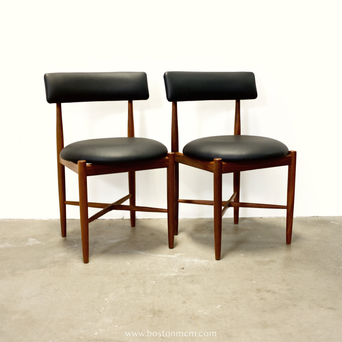 G-Plan Furniture “Fresco” Pair of Teak Dining Rounded Chairs - #A73-2