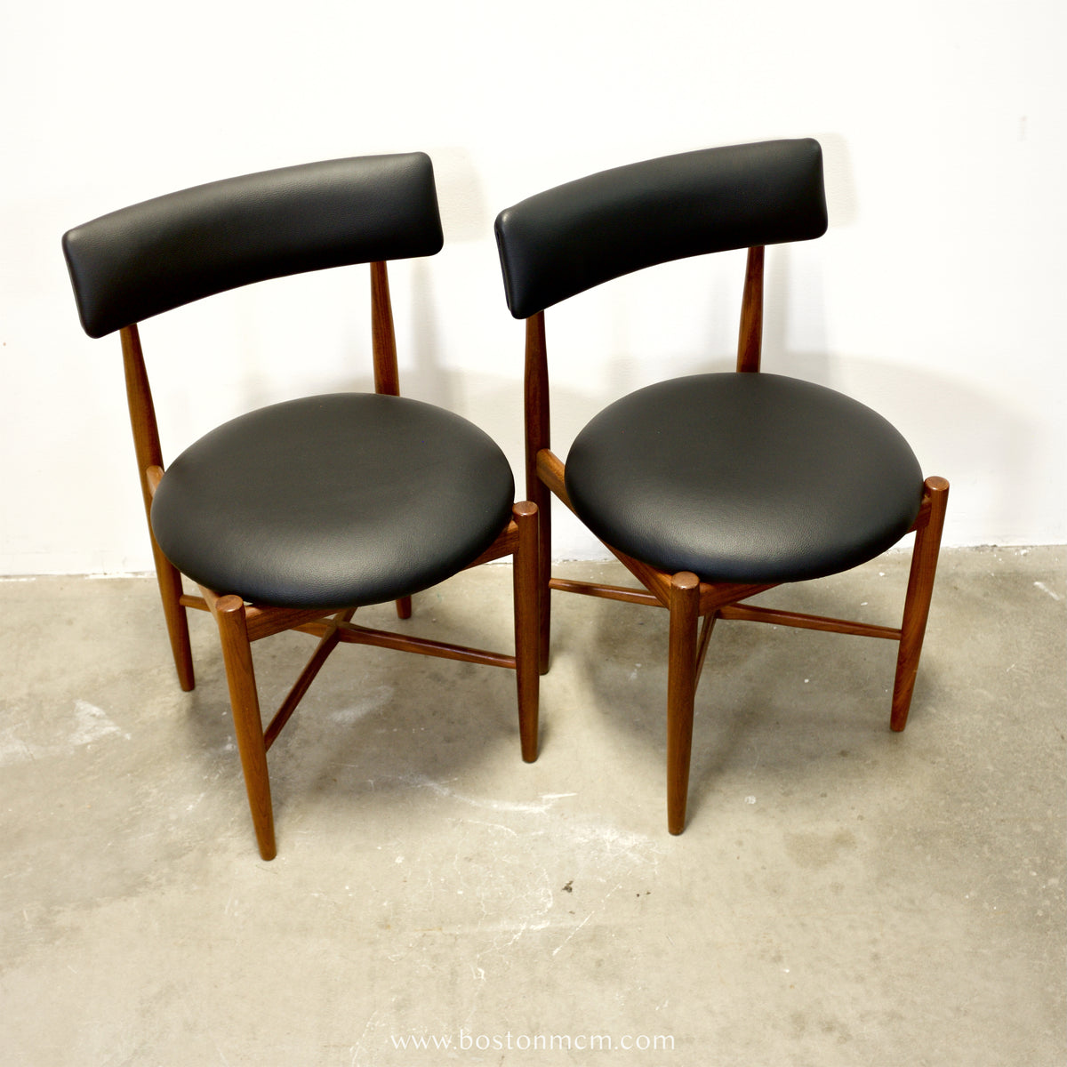 G-Plan Furniture “Fresco” Pair of Teak Dining Rounded Chairs - #A73-2
