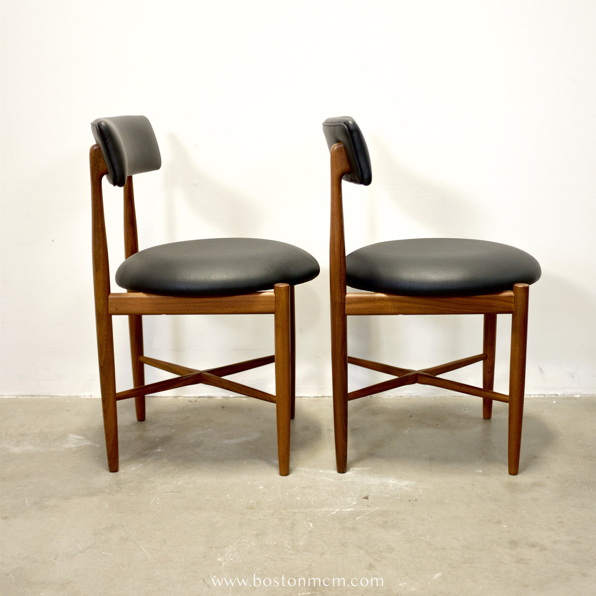 G-Plan Furniture “Fresco” Pair of Teak Dining Rounded Chairs - #A73-2