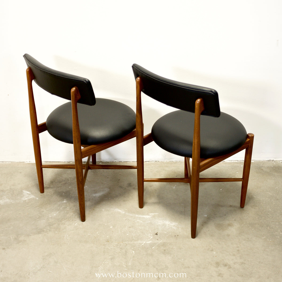 G-Plan Furniture “Fresco” Pair of Teak Dining Rounded Chairs - #A73-2
