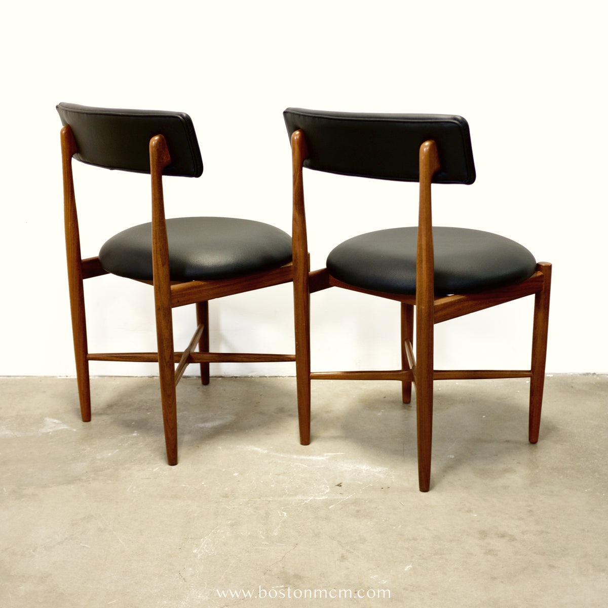 G-Plan Furniture “Fresco” Pair of Teak Dining Rounded Chairs - #A73-2