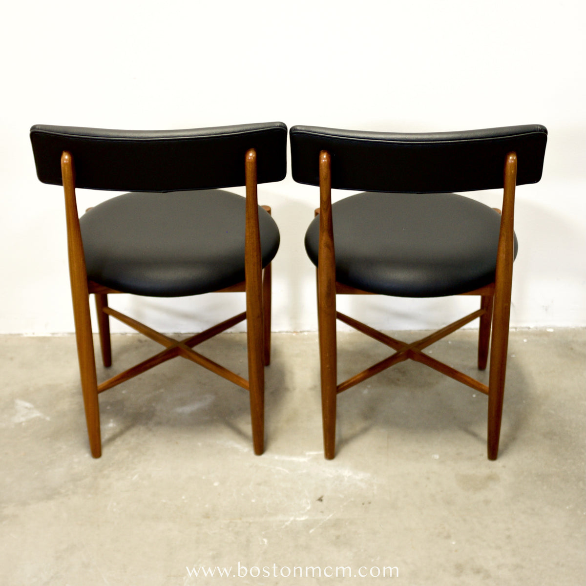 G-Plan Furniture “Fresco” Pair of Teak Dining Rounded Chairs - #A73-2