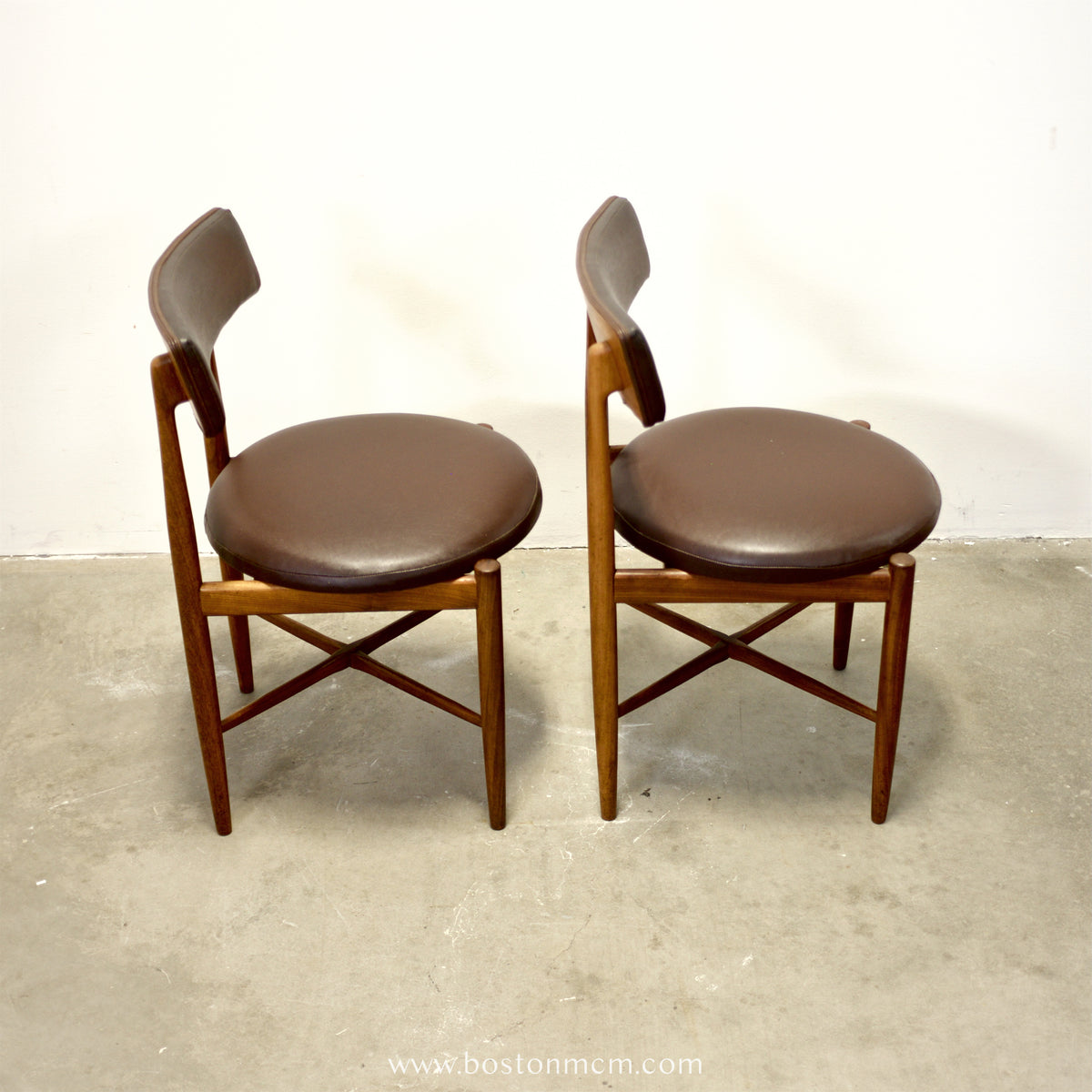 G-Plan Furniture “Fresco” Pair of Teak Dining Rounded Chairs - #B46-B