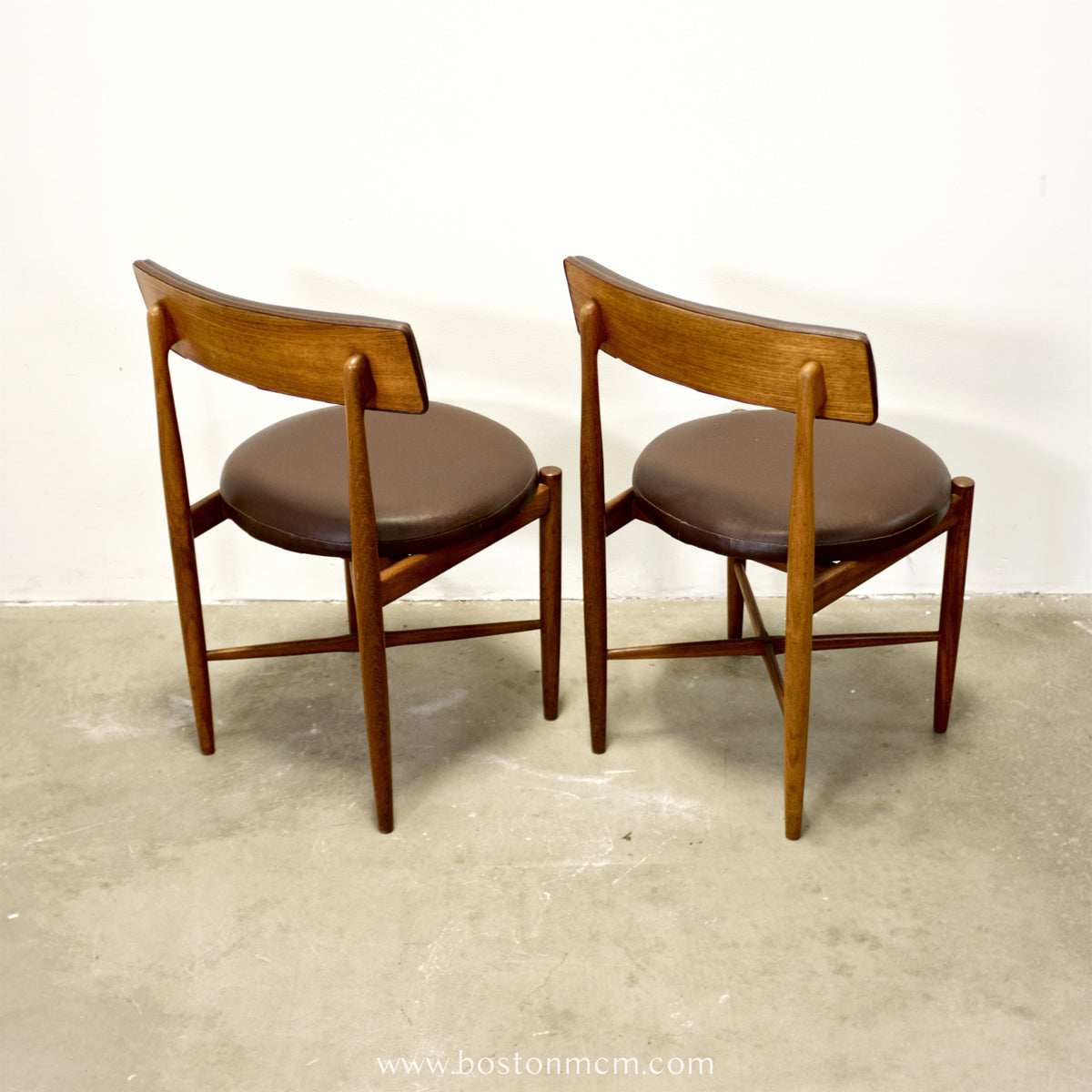 G-Plan Furniture “Fresco” Pair of Teak Dining Rounded Chairs - #B46-B