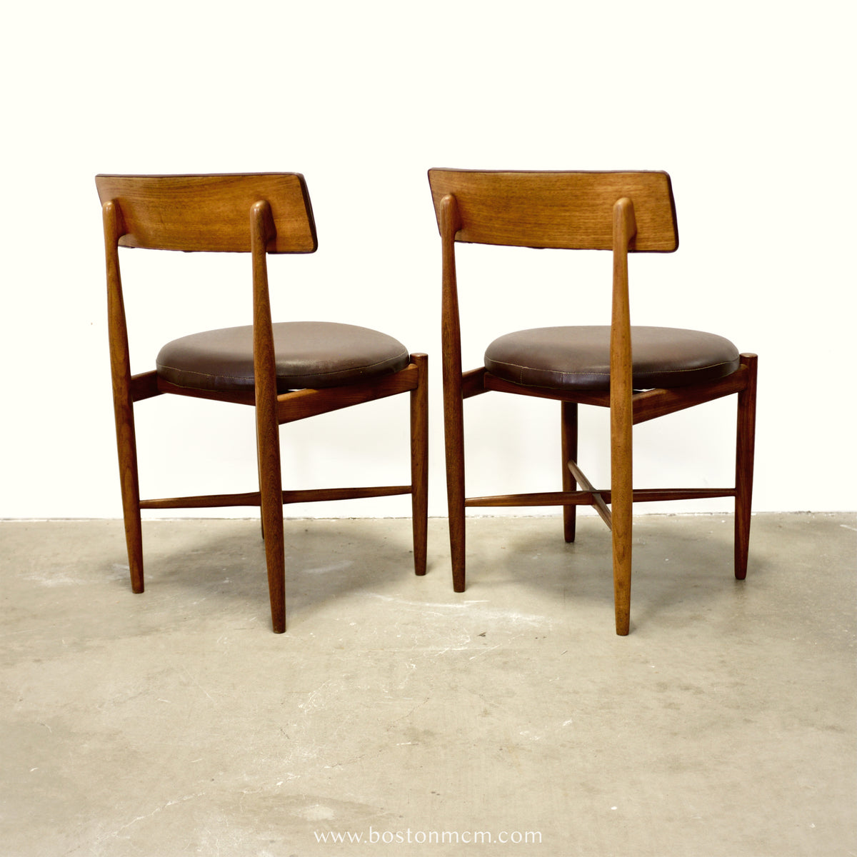 G-Plan Furniture “Fresco” Pair of Teak Dining Rounded Chairs - #B46-B