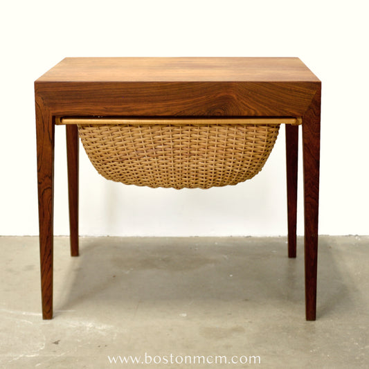 Haslev Møbelsnedkeri Rosewood Sewing Table Designed by Severin Hansen - #A1771
