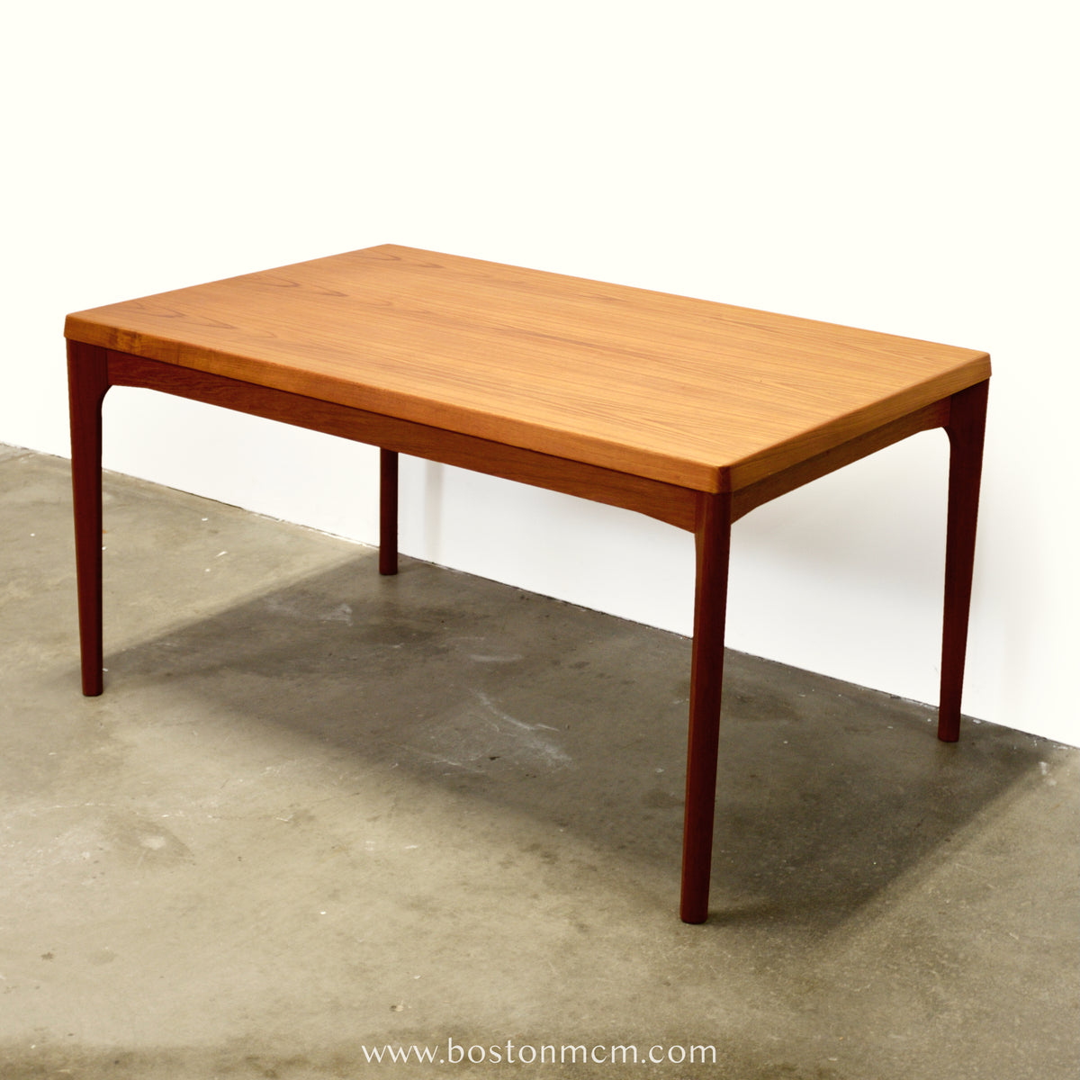 Vejle Stole - og Møbelfabrik Teak Draw Leaf Dining Table Designed by Henning Kjærnulf - #A2155