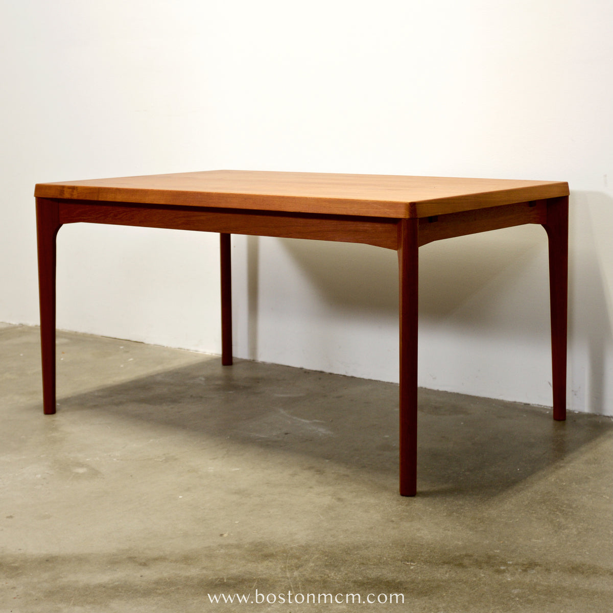 Vejle Stole - og Møbelfabrik Teak Draw Leaf Dining Table Designed by Henning Kjærnulf - #A2155