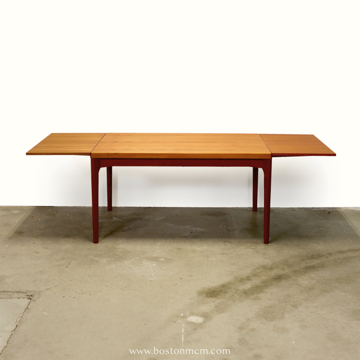 Vejle Stole - og Møbelfabrik Teak Draw Leaf Dining Table Designed by Henning Kjærnulf - #A2155