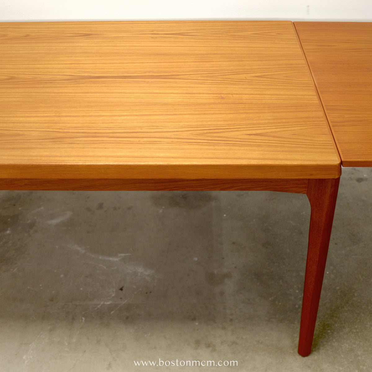 Vejle Stole - og Møbelfabrik Teak Draw Leaf Dining Table Designed by Henning Kjærnulf - #A2155