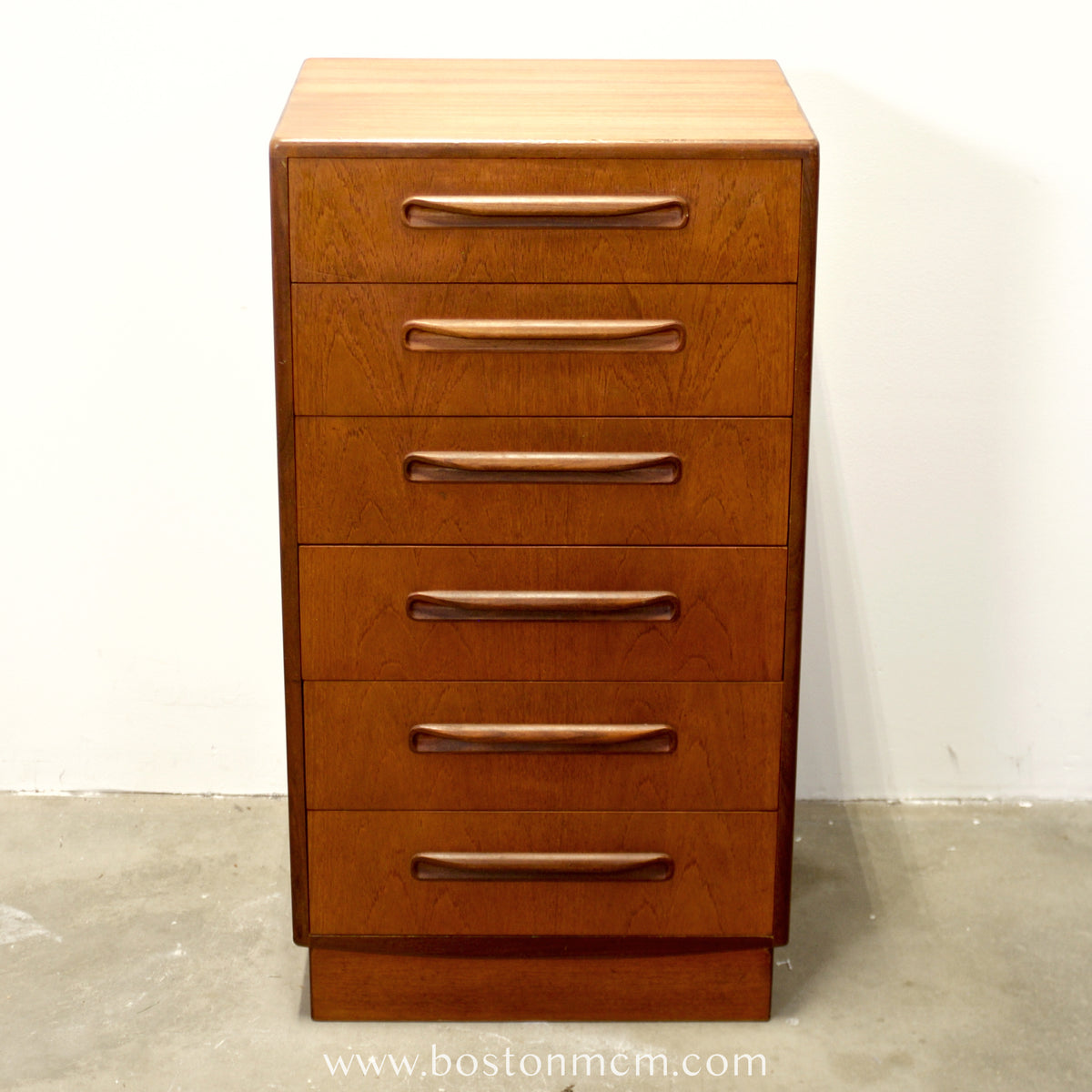 G-Plan "Fresco" Teak Tall Dresser / Chest of Six Drawers - #B74