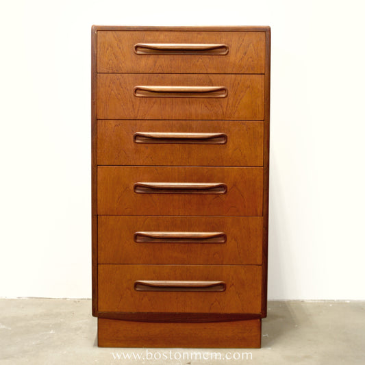 G-Plan "Fresco" Teak Tall Dresser / Chest of Six Drawers - #B74