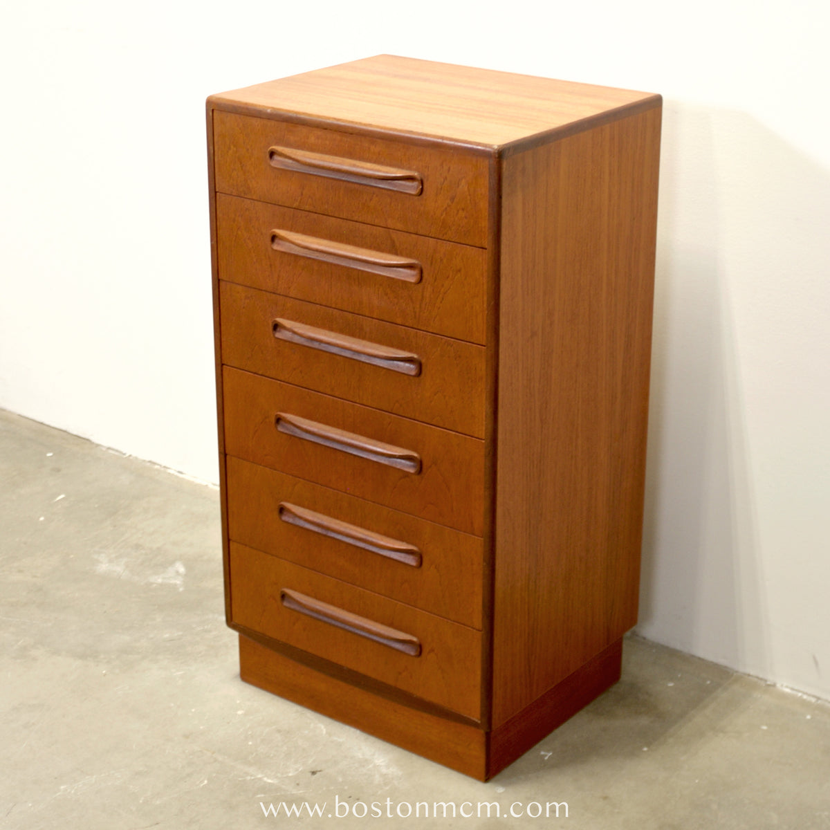 G-Plan "Fresco" Teak Tall Dresser / Chest of Six Drawers - #B74