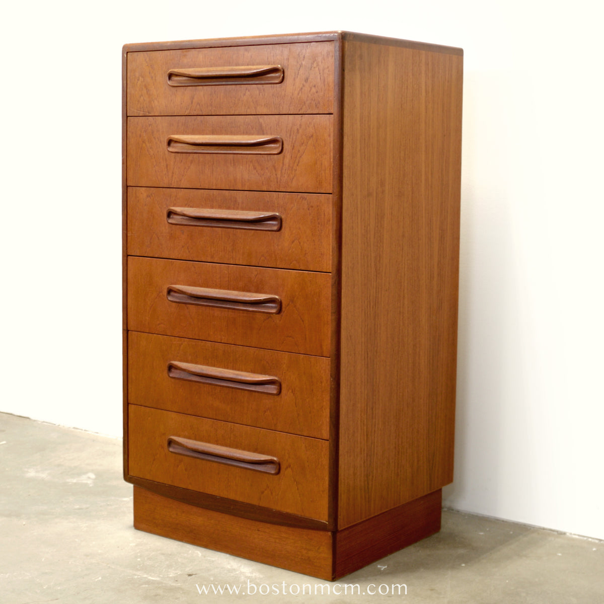 G-Plan "Fresco" Teak Tall Dresser / Chest of Six Drawers - #B74