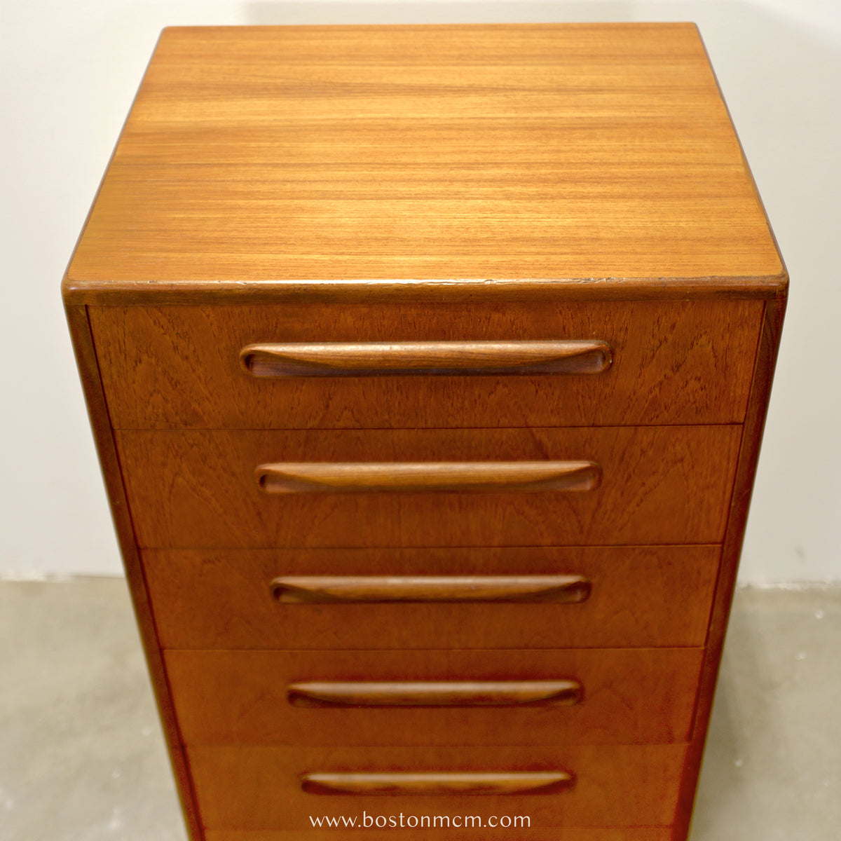 G-Plan "Fresco" Teak Tall Dresser / Chest of Six Drawers - #B74