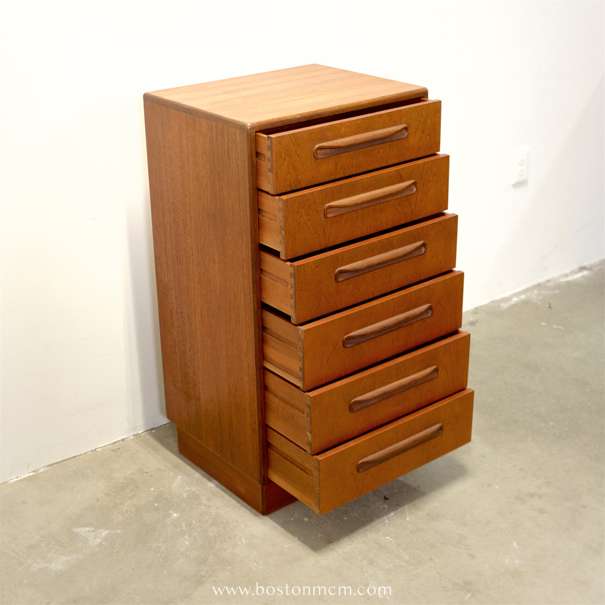G-Plan "Fresco" Teak Tall Dresser / Chest of Six Drawers - #B74