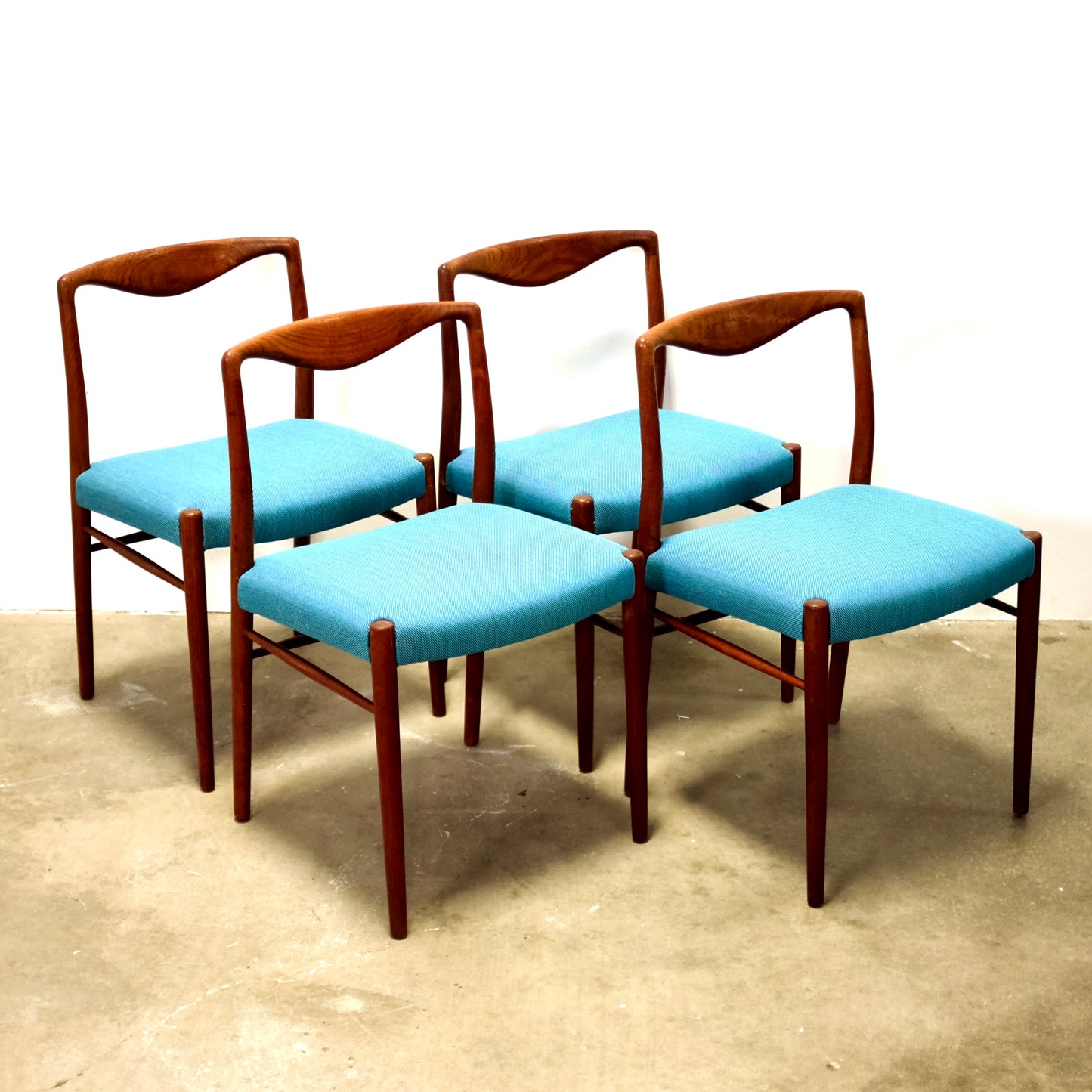 Søren Willadsen Teak Set of 4 Dining Chairs Designed by Kai Lyngfeldt Larsen - #A1882