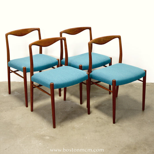 Søren Willadsen Teak Set of 4 Dining Chairs Designed by Kai Lyngfeldt Larsen - #A1882