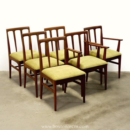 A. Younger Furniture “Volnay” Set of 6 Afromosia Dining Chairs - #A2312