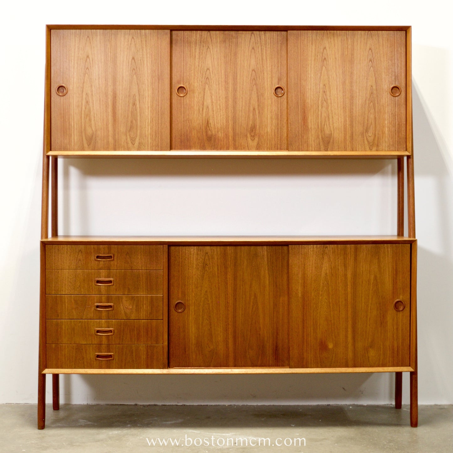 Omann Jun. Møbelfabrik Model #3 Double Sideboard / Highboard Designed by Gunni Omann - #A1712