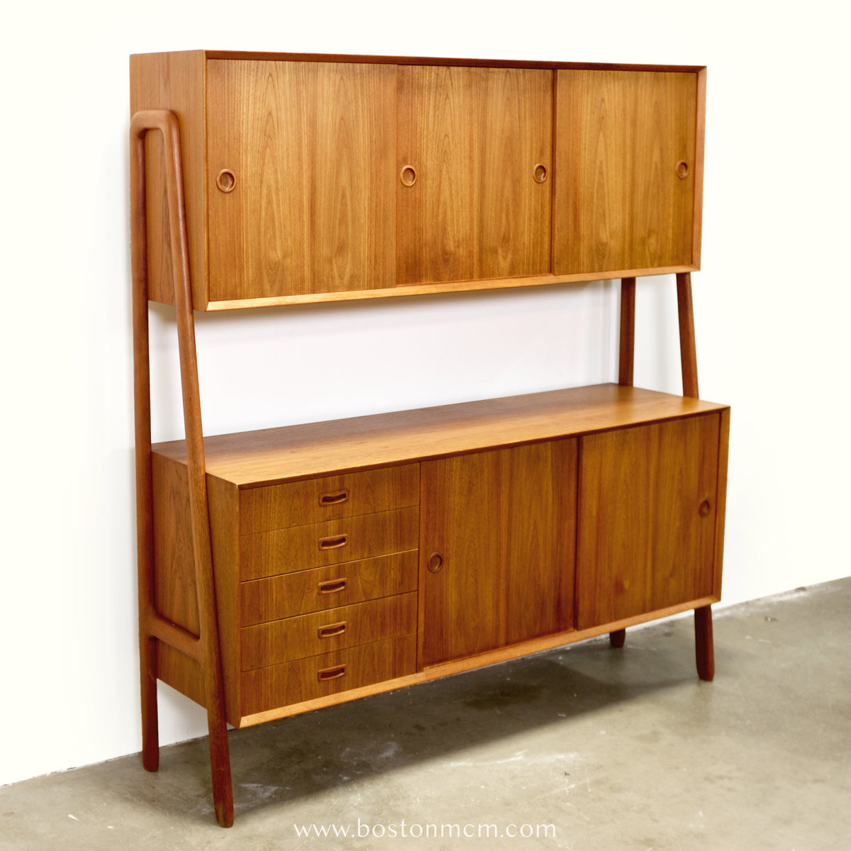 Omann Jun. Møbelfabrik Model #3 Double Sideboard / Highboard Designed by Gunni Omann - #A1712