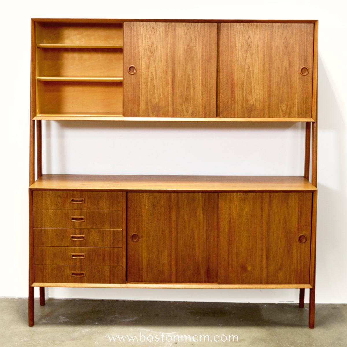 Omann Jun. Møbelfabrik Model #3 Double Sideboard / Highboard Designed by Gunni Omann - #A1712