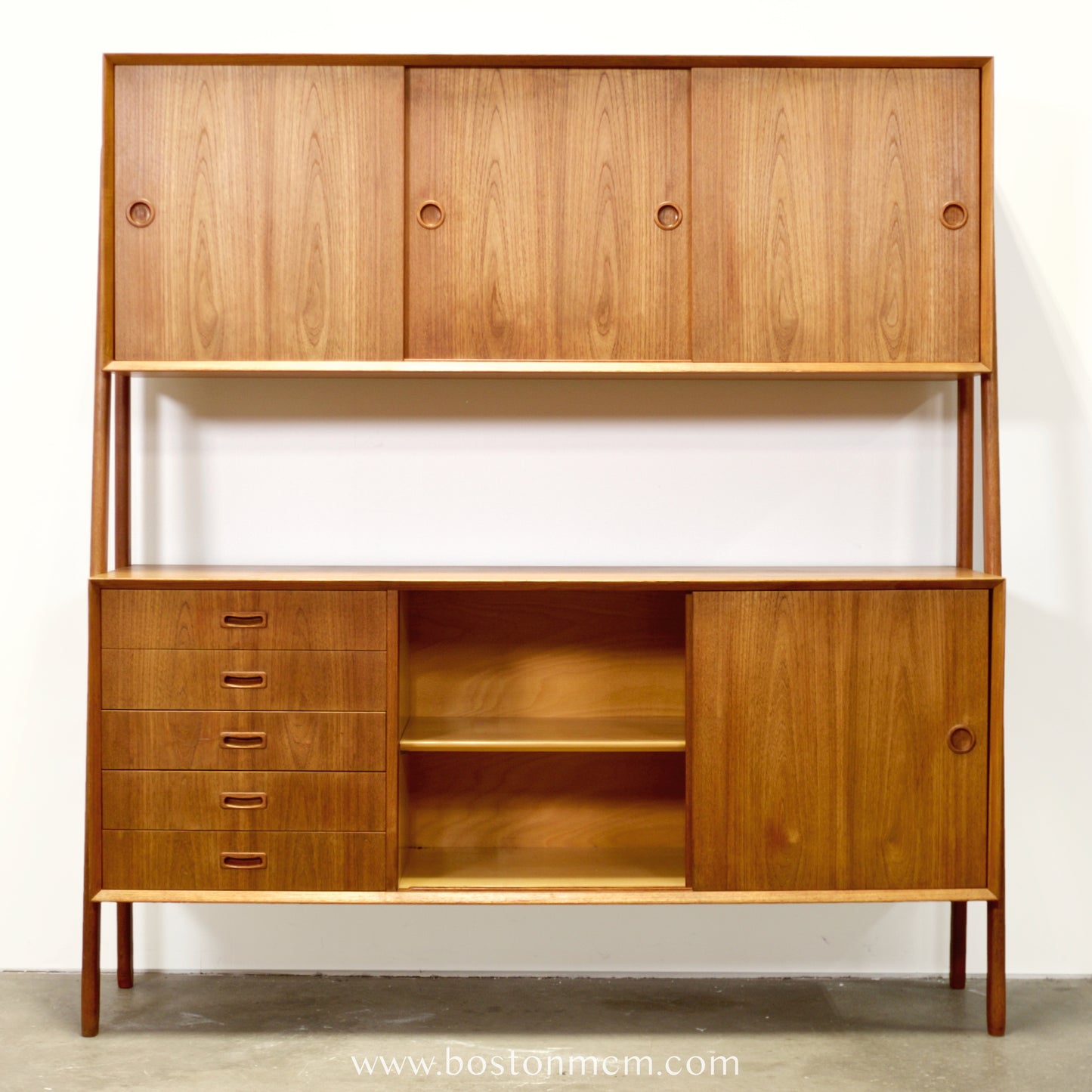 Omann Jun. Møbelfabrik Model #3 Double Sideboard / Highboard Designed by Gunni Omann - #A1712