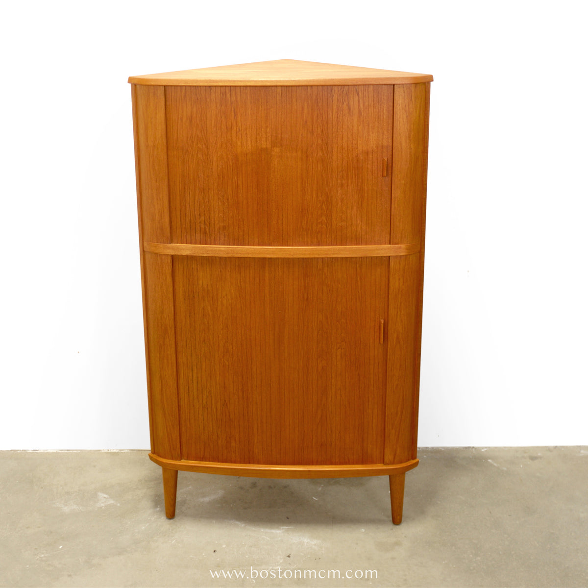 Skovmand & Andersen Model 3 Teak Corner Cabinet w/ Bar Cabinet Designed by Arne Hovmand Olsen - #A2131