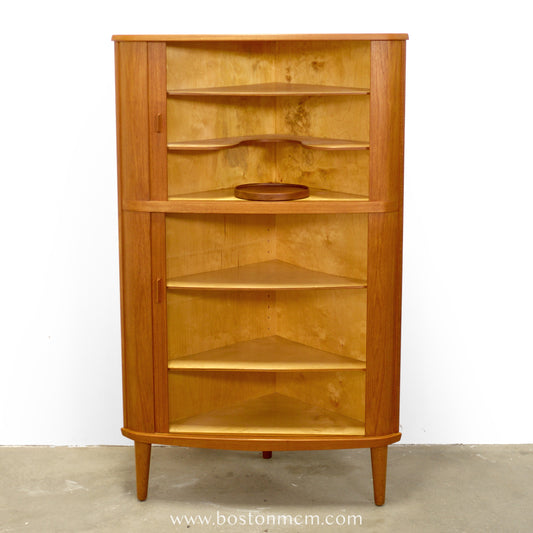 Skovmand & Andersen Model 3 Teak Corner Cabinet w/ Bar Cabinet Designed by Arne Hovmand Olsen - #A2131